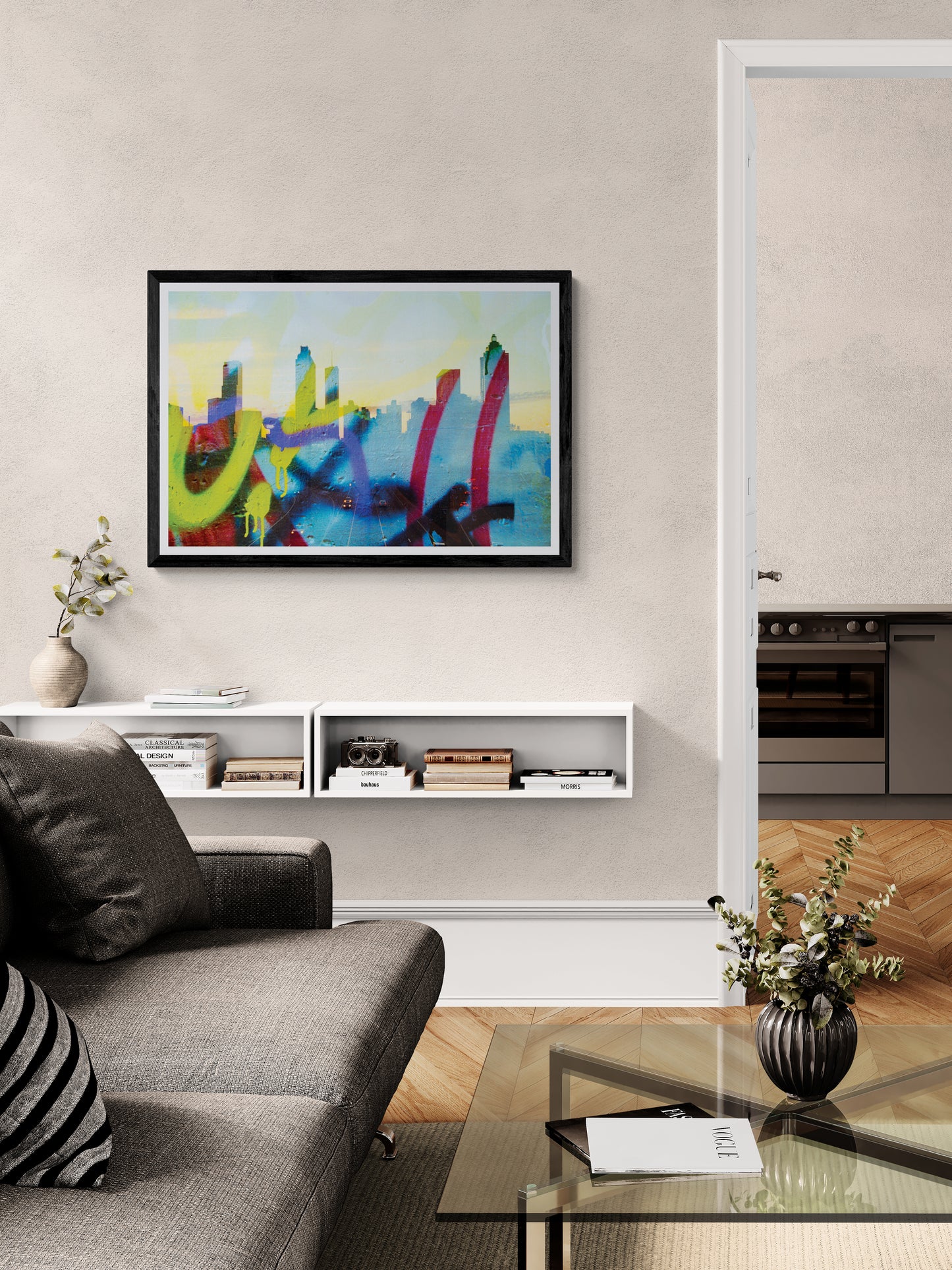 Graffiti Atlanta Skyline