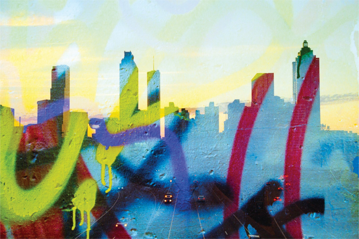 Graffiti Atlanta Skyline