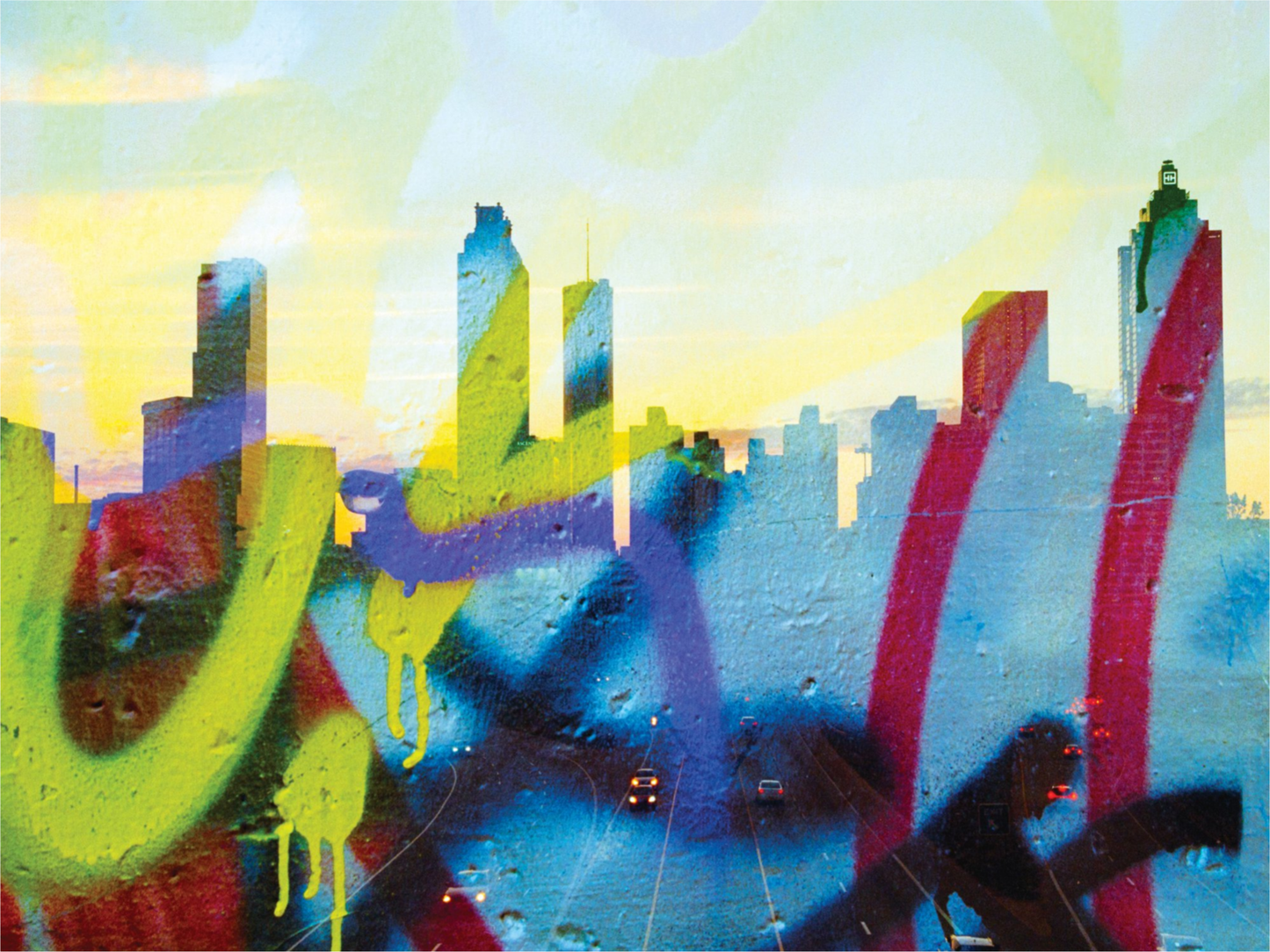 Graffiti Atlanta Skyline