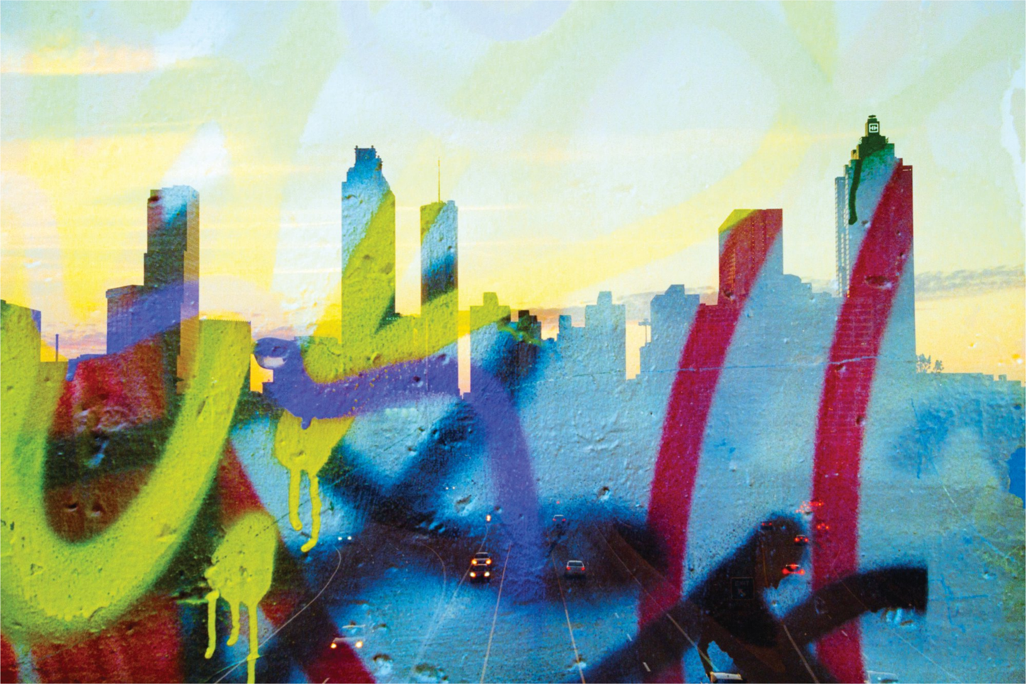 Graffiti Atlanta Skyline