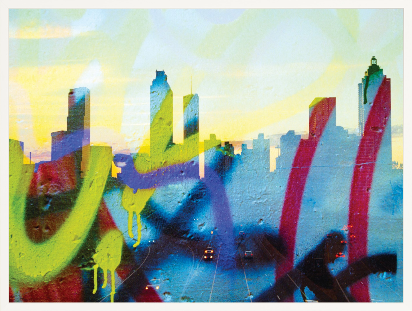 Graffiti Atlanta Skyline