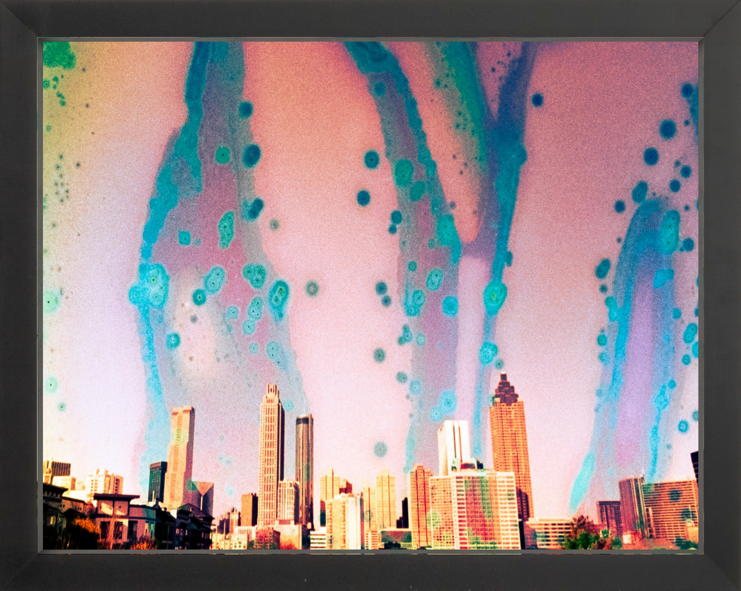 Pink & Blue Atlanta Skyline