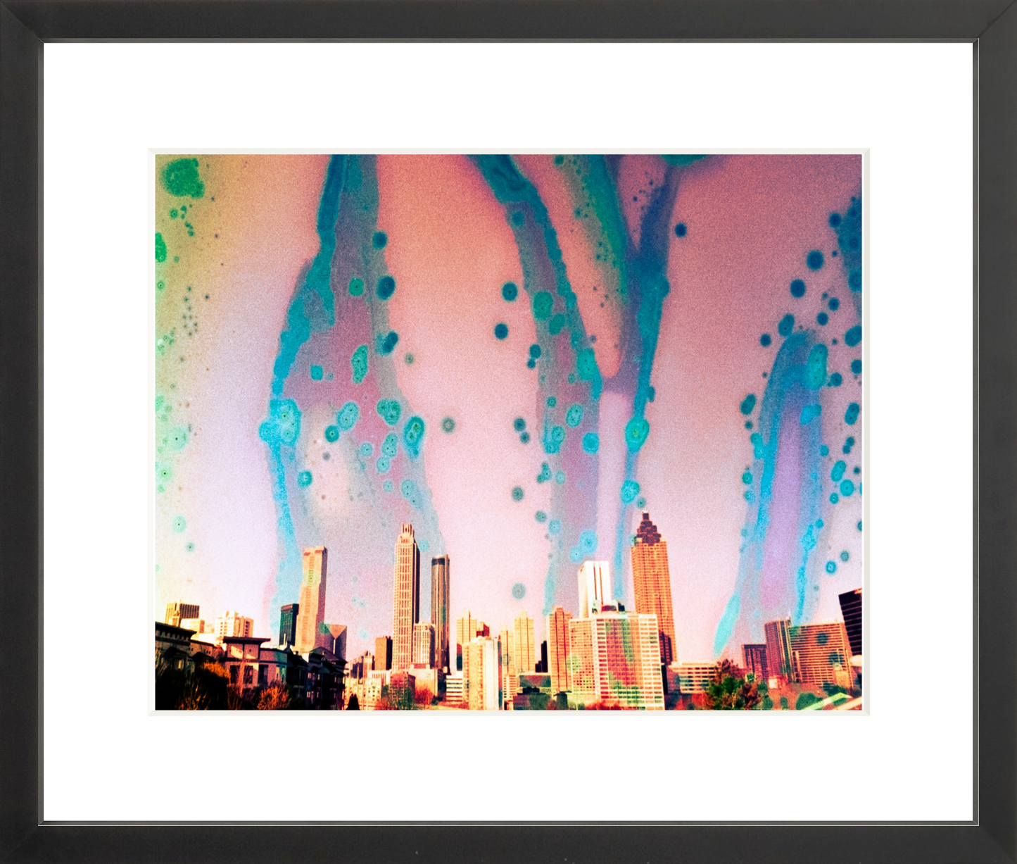 Pink & Blue Atlanta Skyline