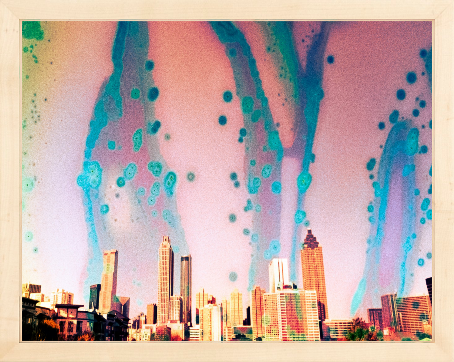 Pink & Blue Atlanta Skyline