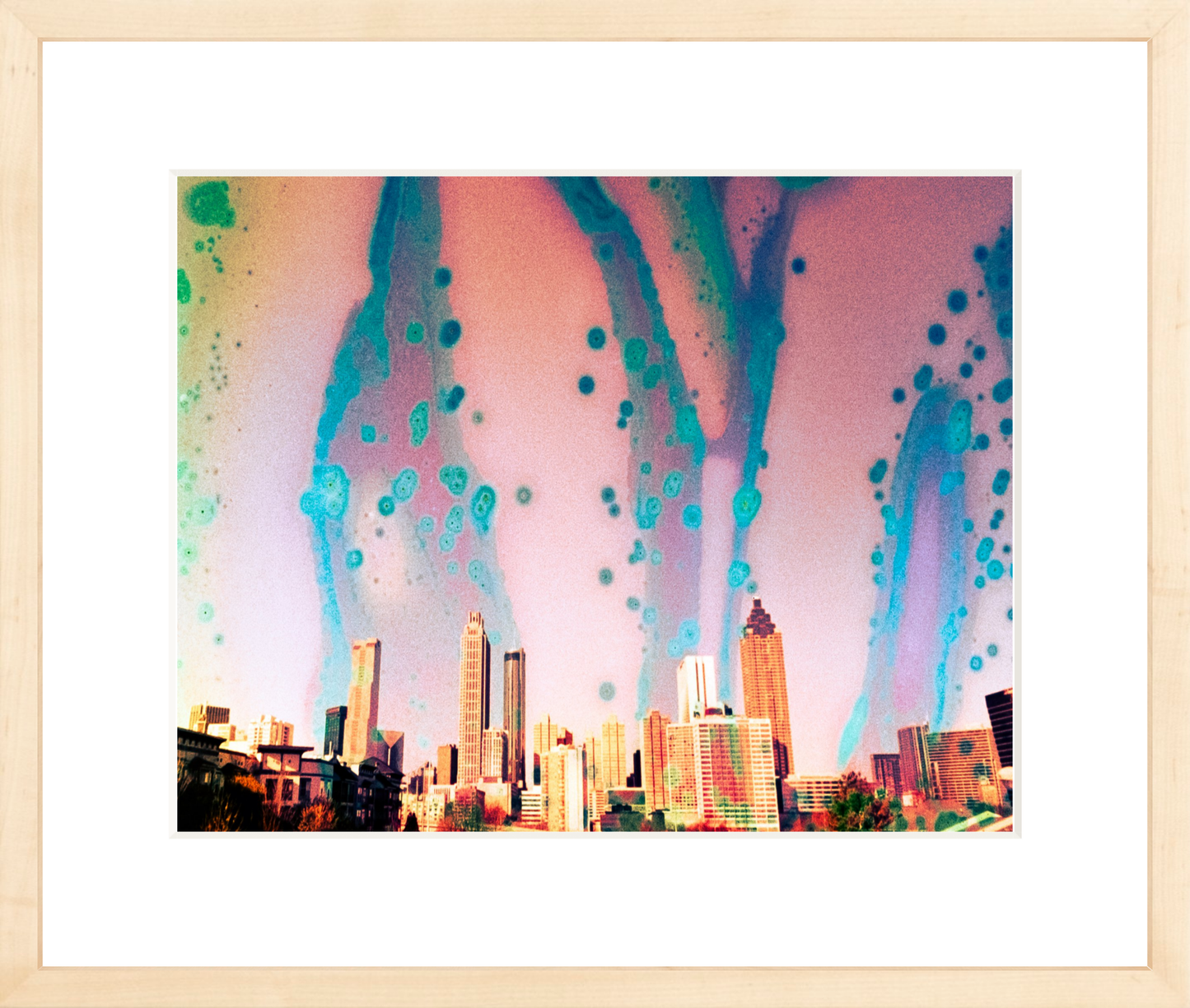 Pink & Blue Atlanta Skyline