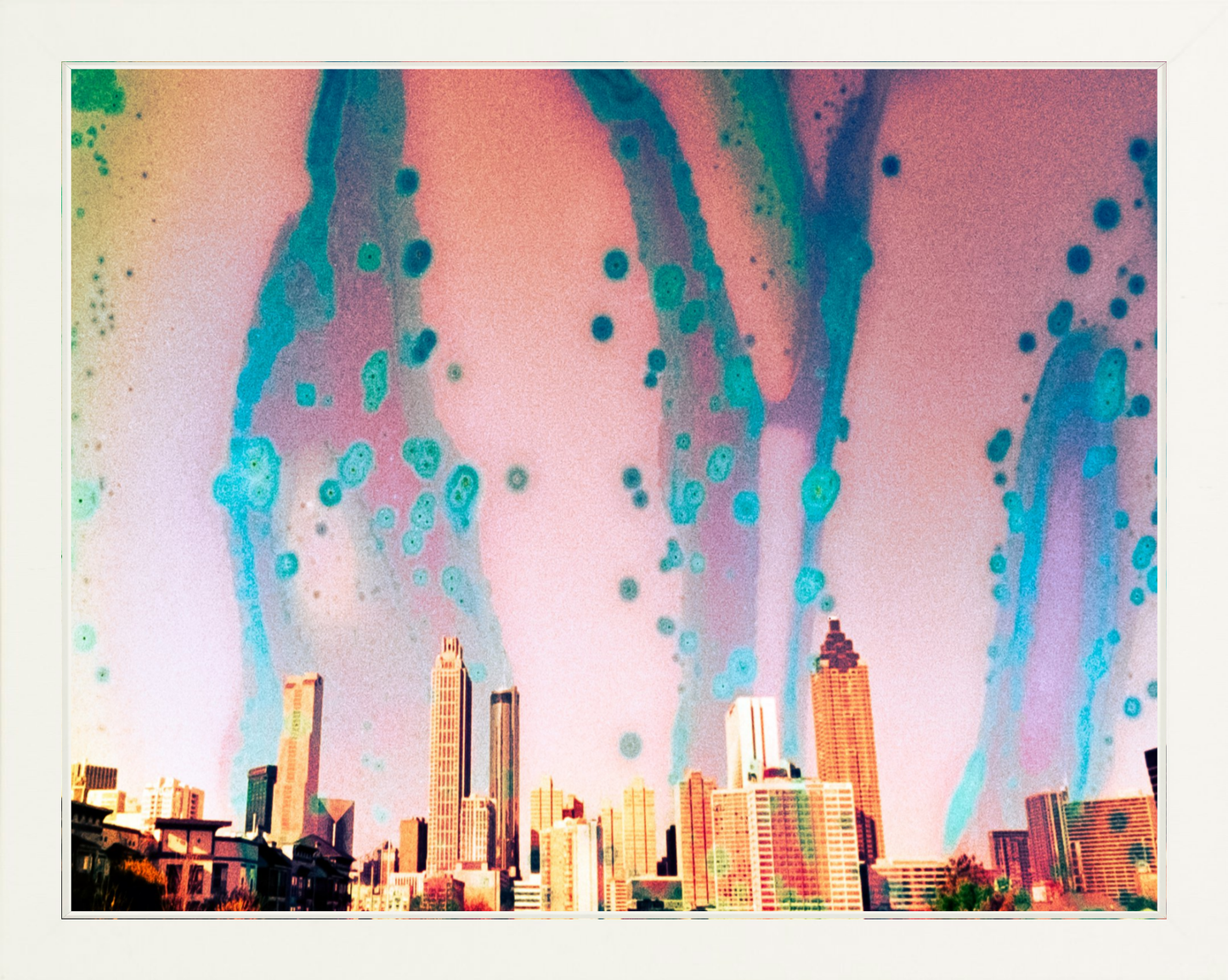 Pink & Blue Atlanta Skyline