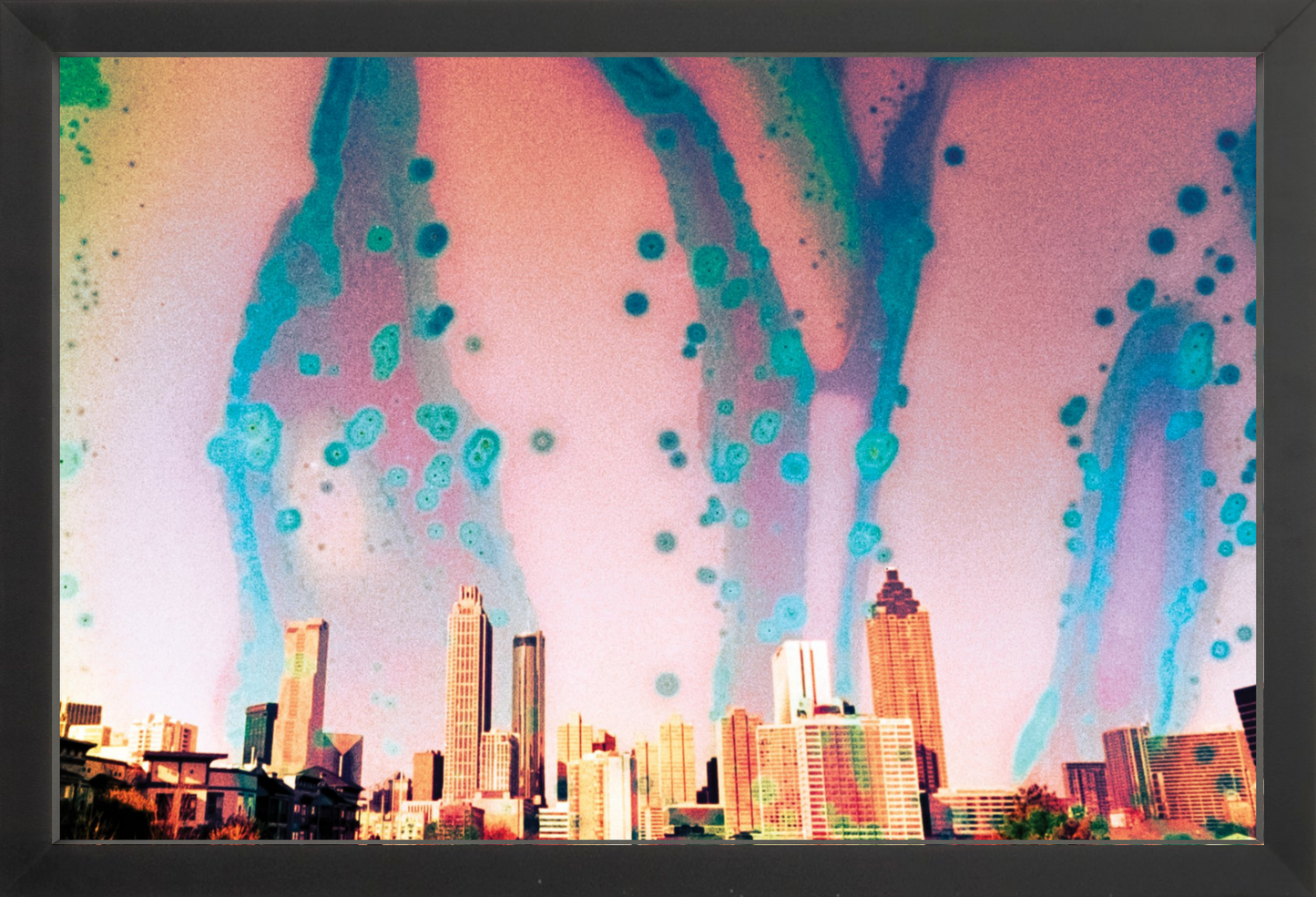 Pink & Blue Atlanta Skyline