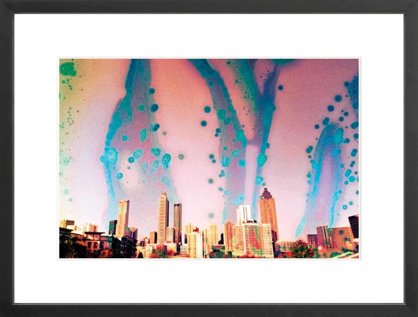 Pink & Blue Atlanta Skyline