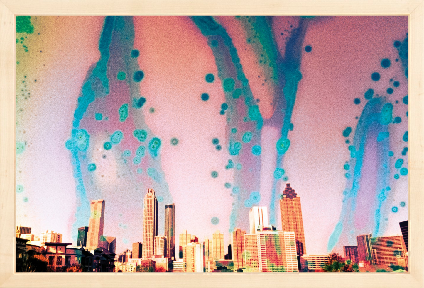 Pink & Blue Atlanta Skyline