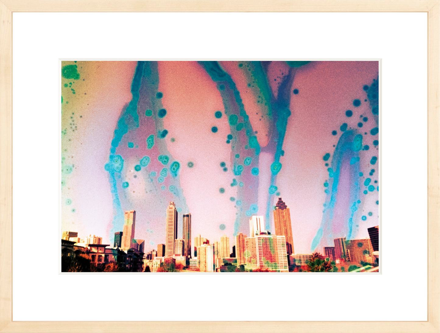 Pink & Blue Atlanta Skyline
