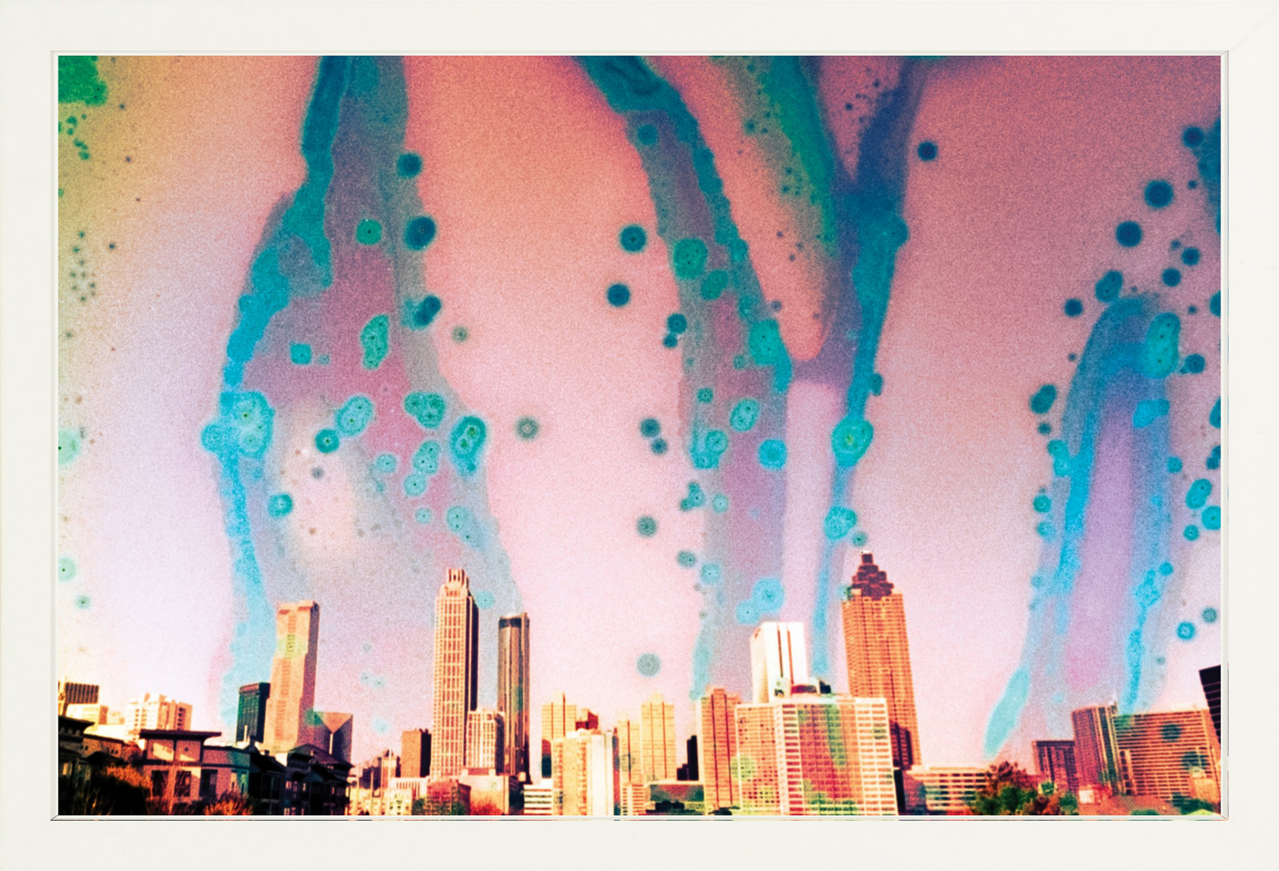 Pink & Blue Atlanta Skyline