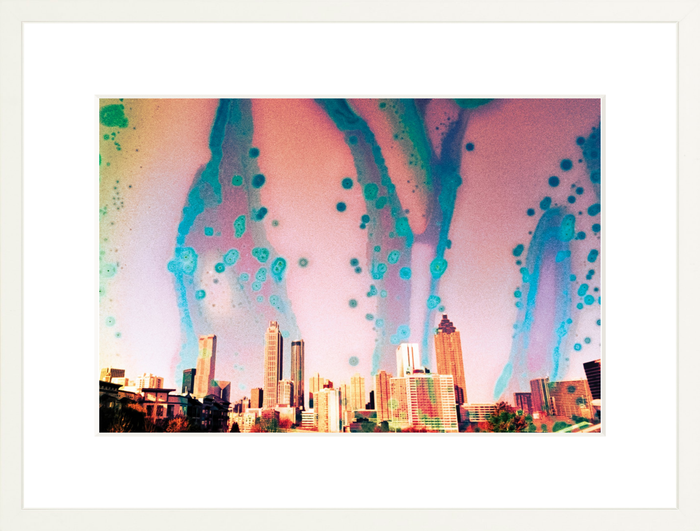 Pink & Blue Atlanta Skyline