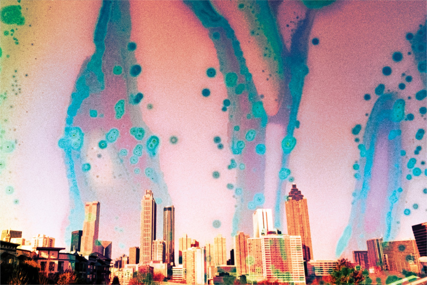 Pink & Blue Atlanta Skyline
