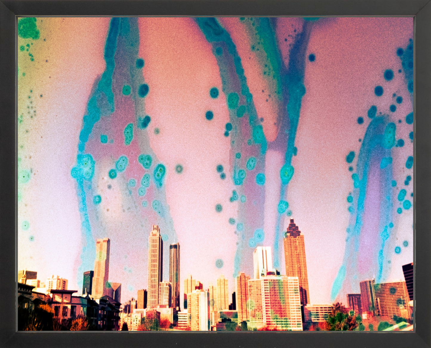 Pink & Blue Atlanta Skyline
