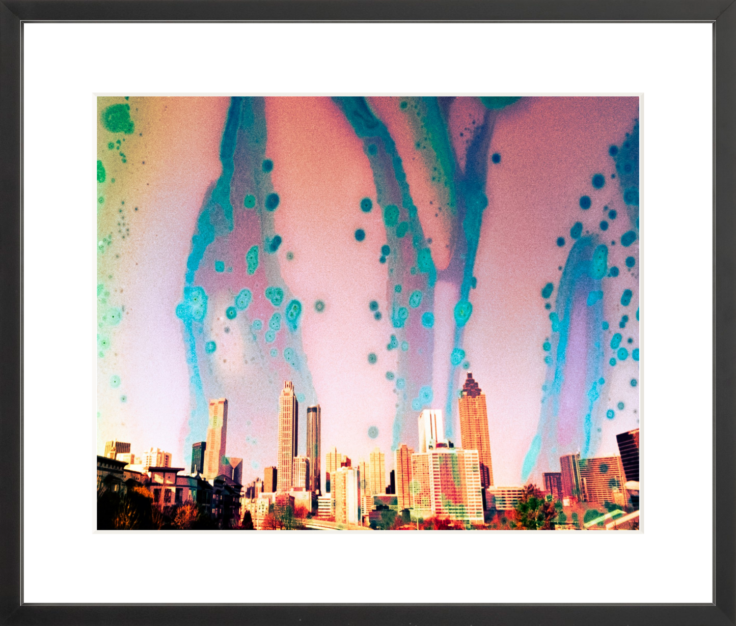 Pink & Blue Atlanta Skyline