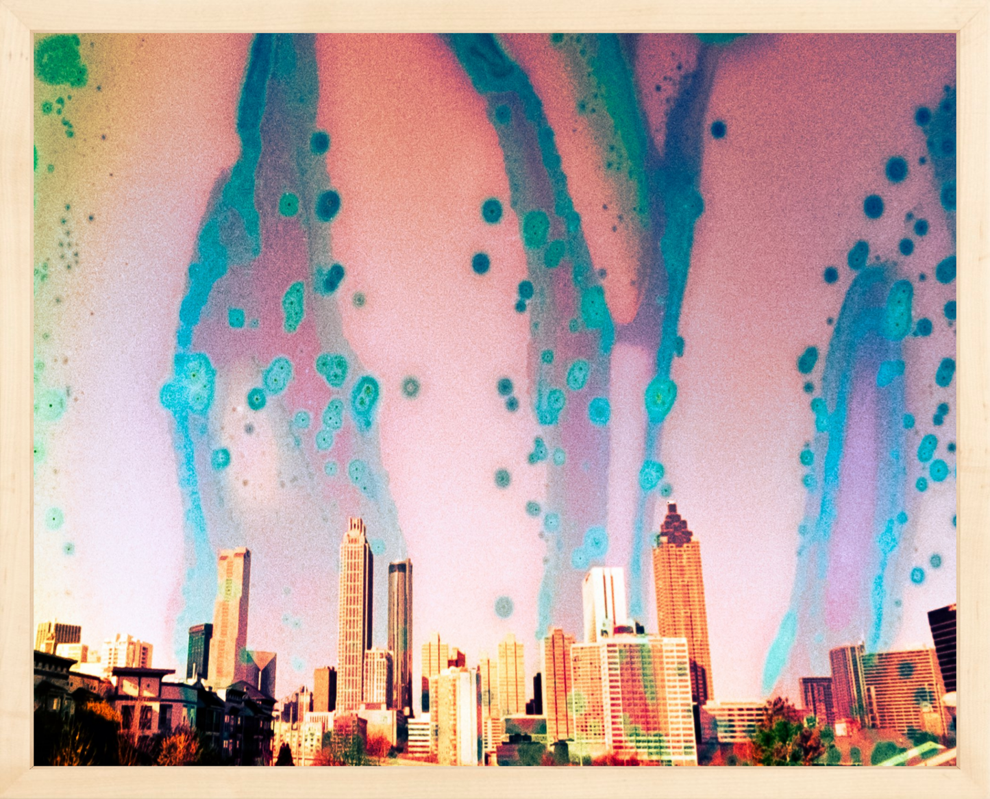 Pink & Blue Atlanta Skyline