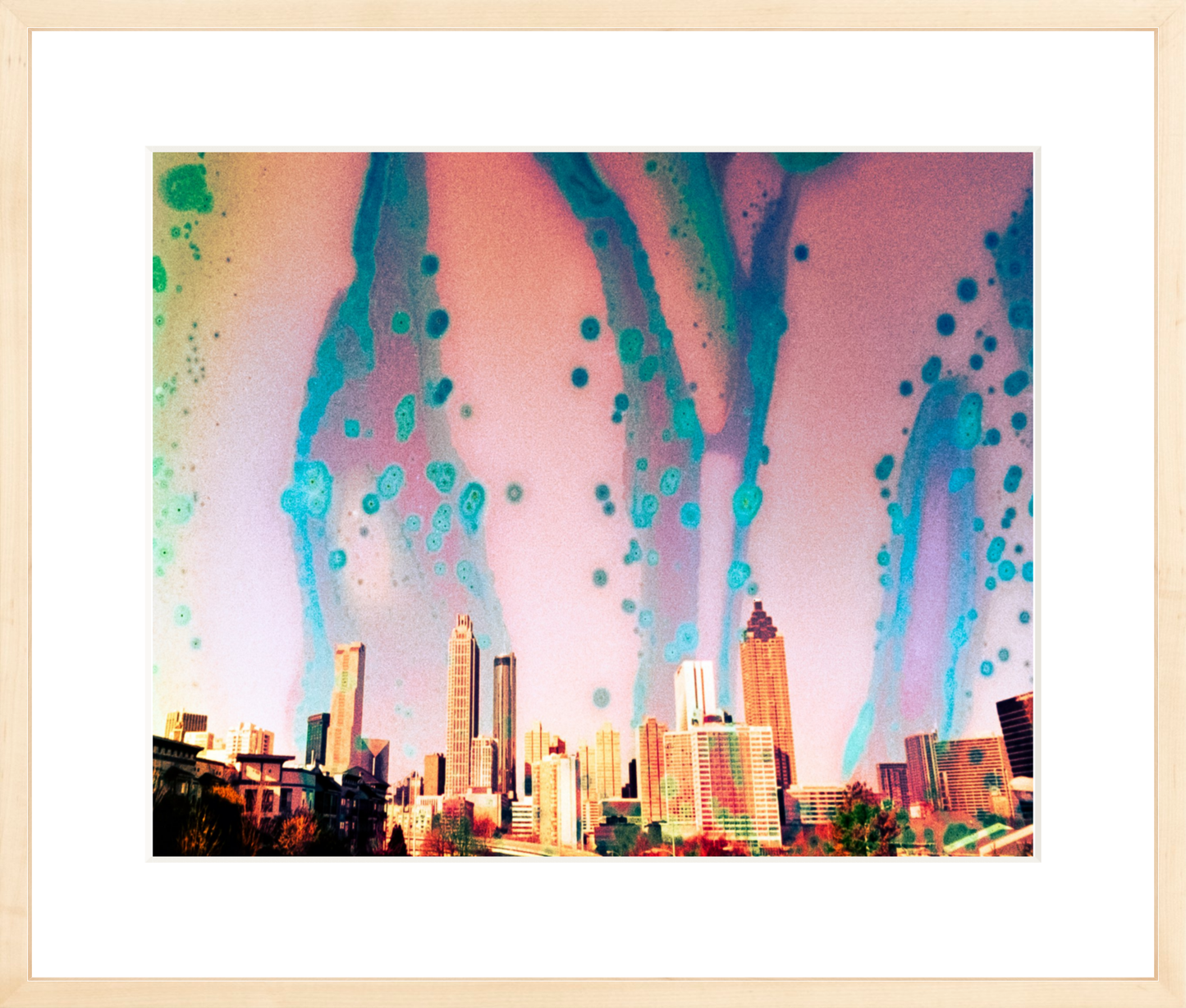 Pink & Blue Atlanta Skyline