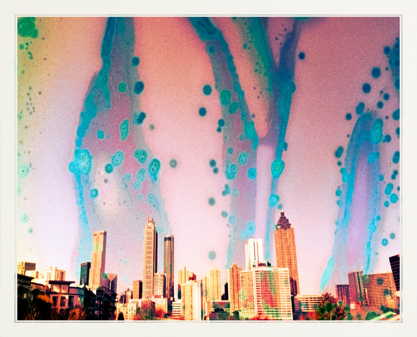 Pink & Blue Atlanta Skyline