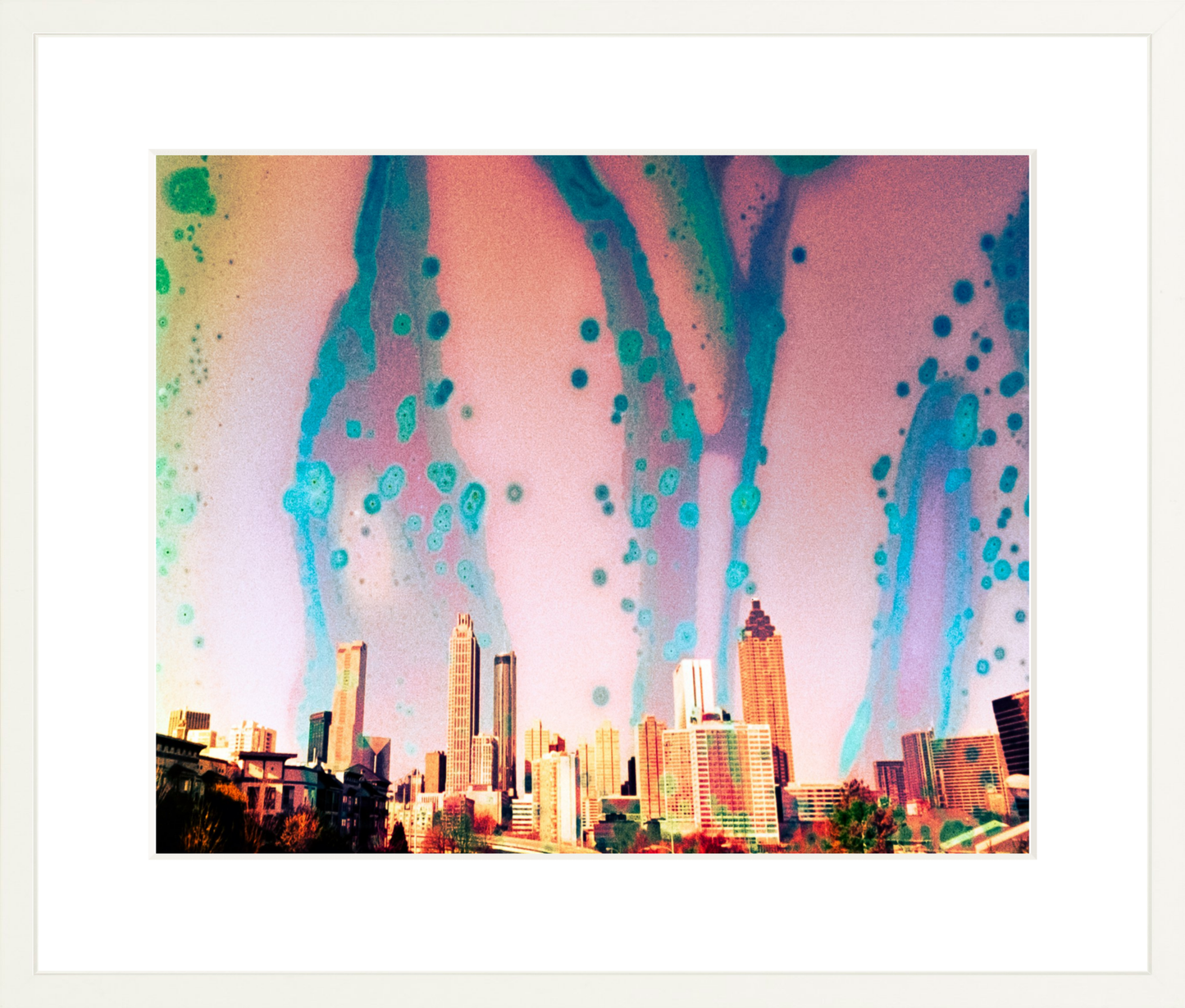 Pink & Blue Atlanta Skyline