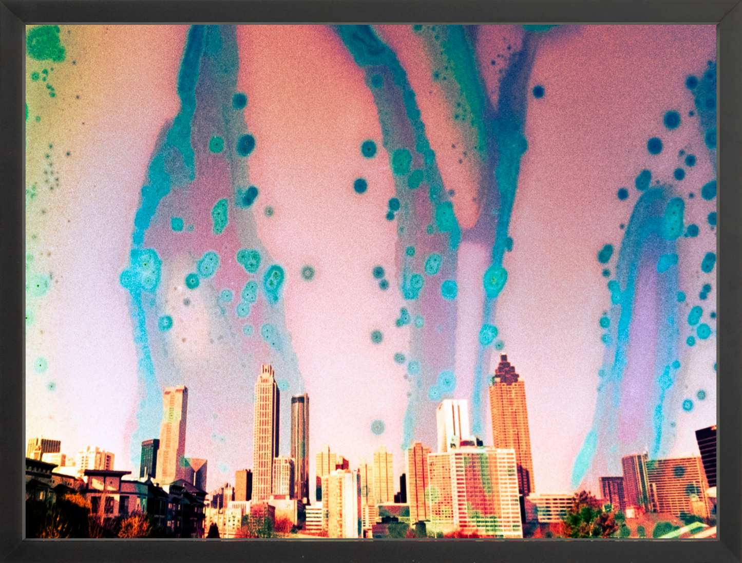 Pink & Blue Atlanta Skyline