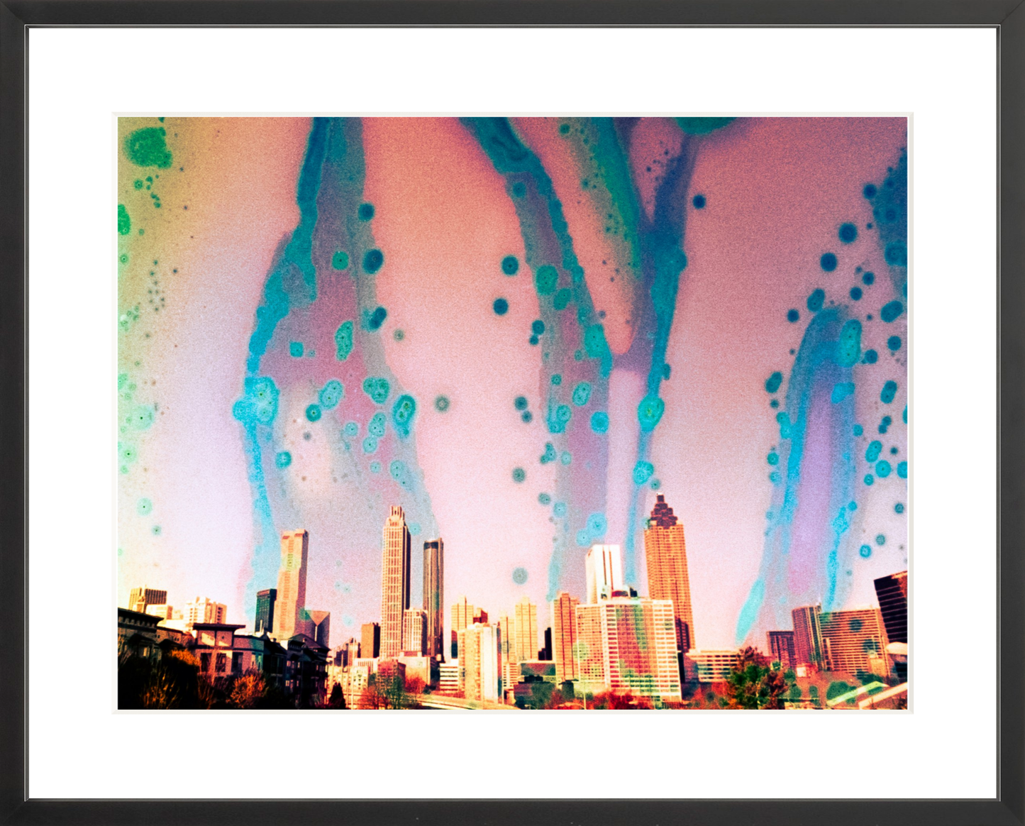 Pink & Blue Atlanta Skyline