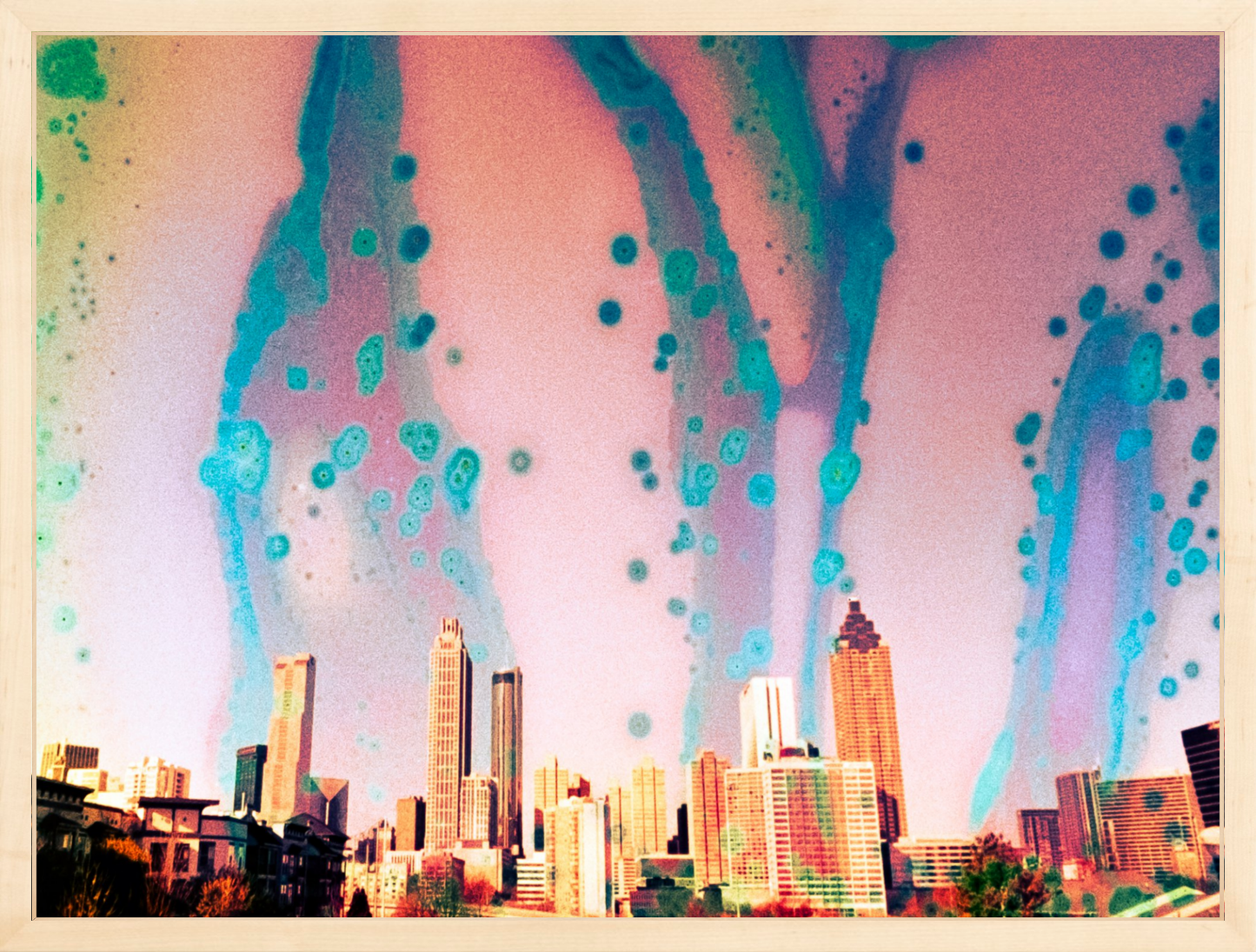 Pink & Blue Atlanta Skyline