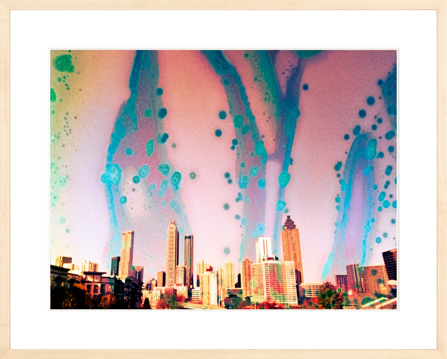 Pink & Blue Atlanta Skyline