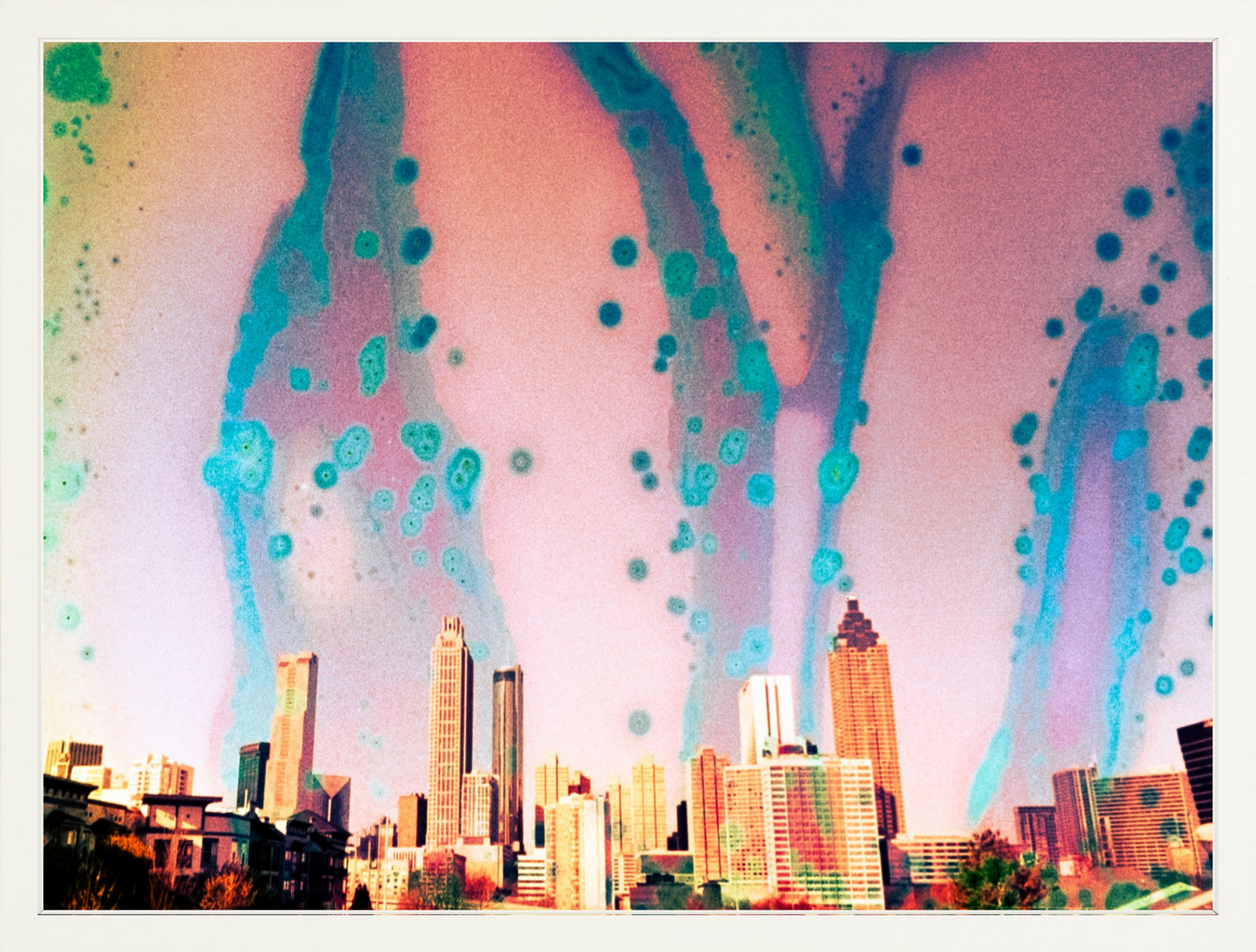 Pink & Blue Atlanta Skyline