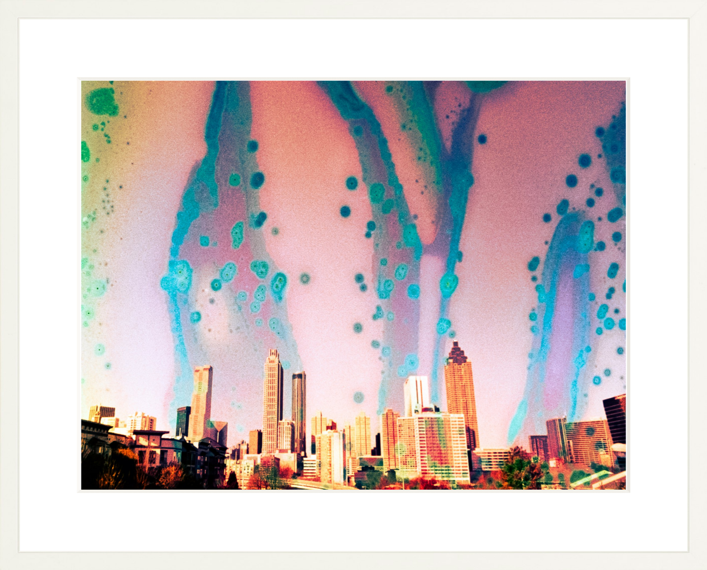 Pink & Blue Atlanta Skyline