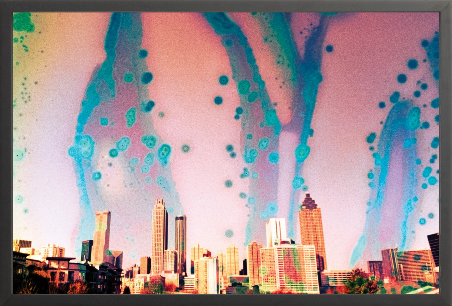 Pink & Blue Atlanta Skyline
