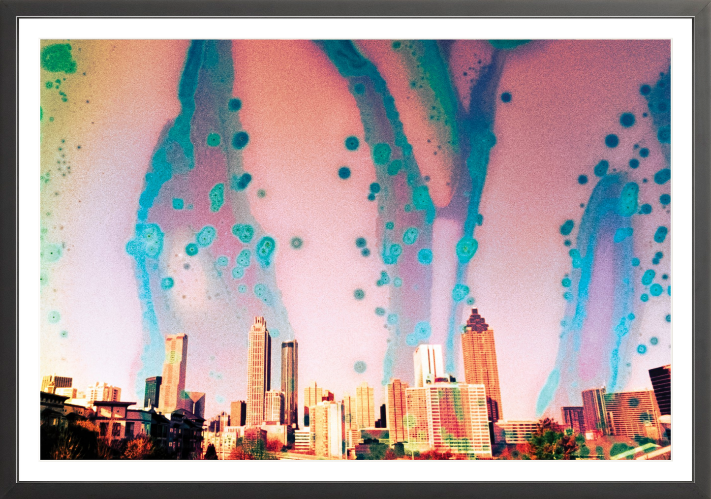 Pink & Blue Atlanta Skyline