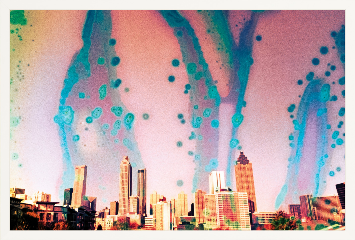 Pink & Blue Atlanta Skyline