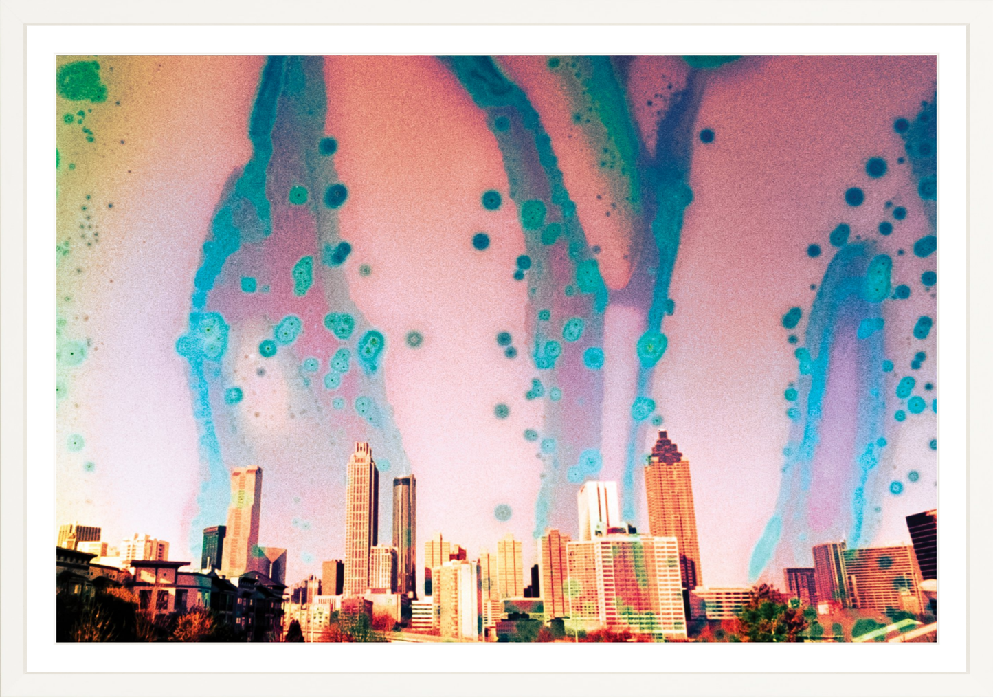 Pink & Blue Atlanta Skyline