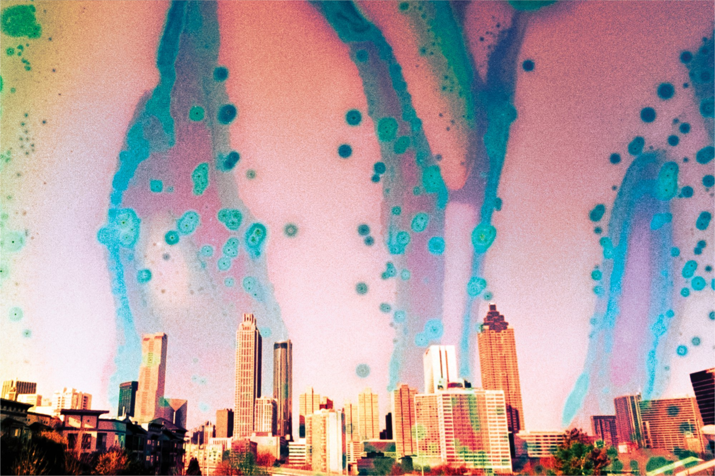 Pink & Blue Atlanta Skyline