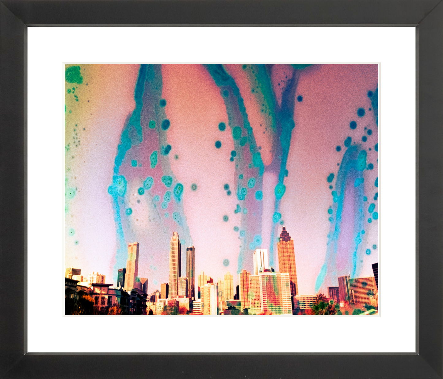 Pink & Blue Atlanta Skyline