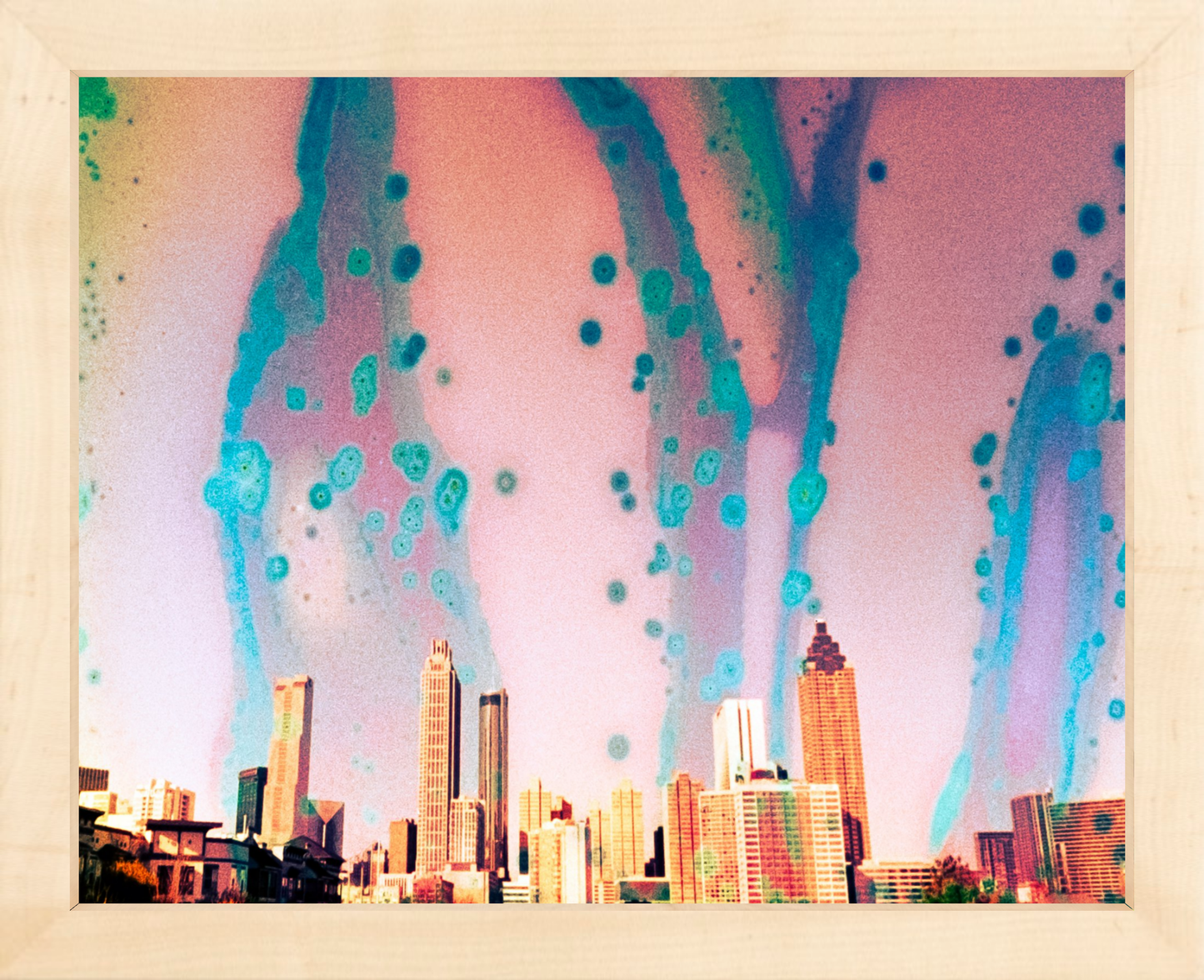 Pink & Blue Atlanta Skyline