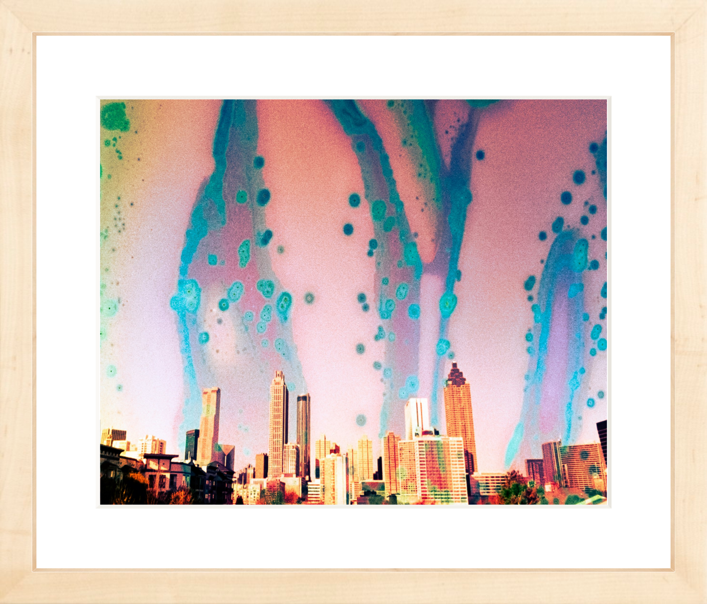 Pink & Blue Atlanta Skyline