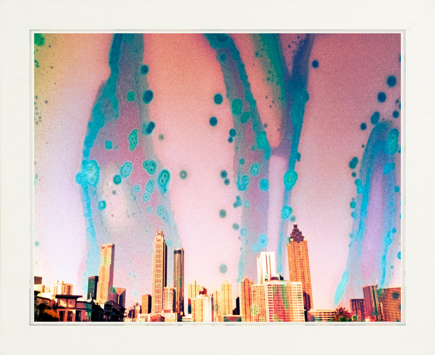 Pink & Blue Atlanta Skyline