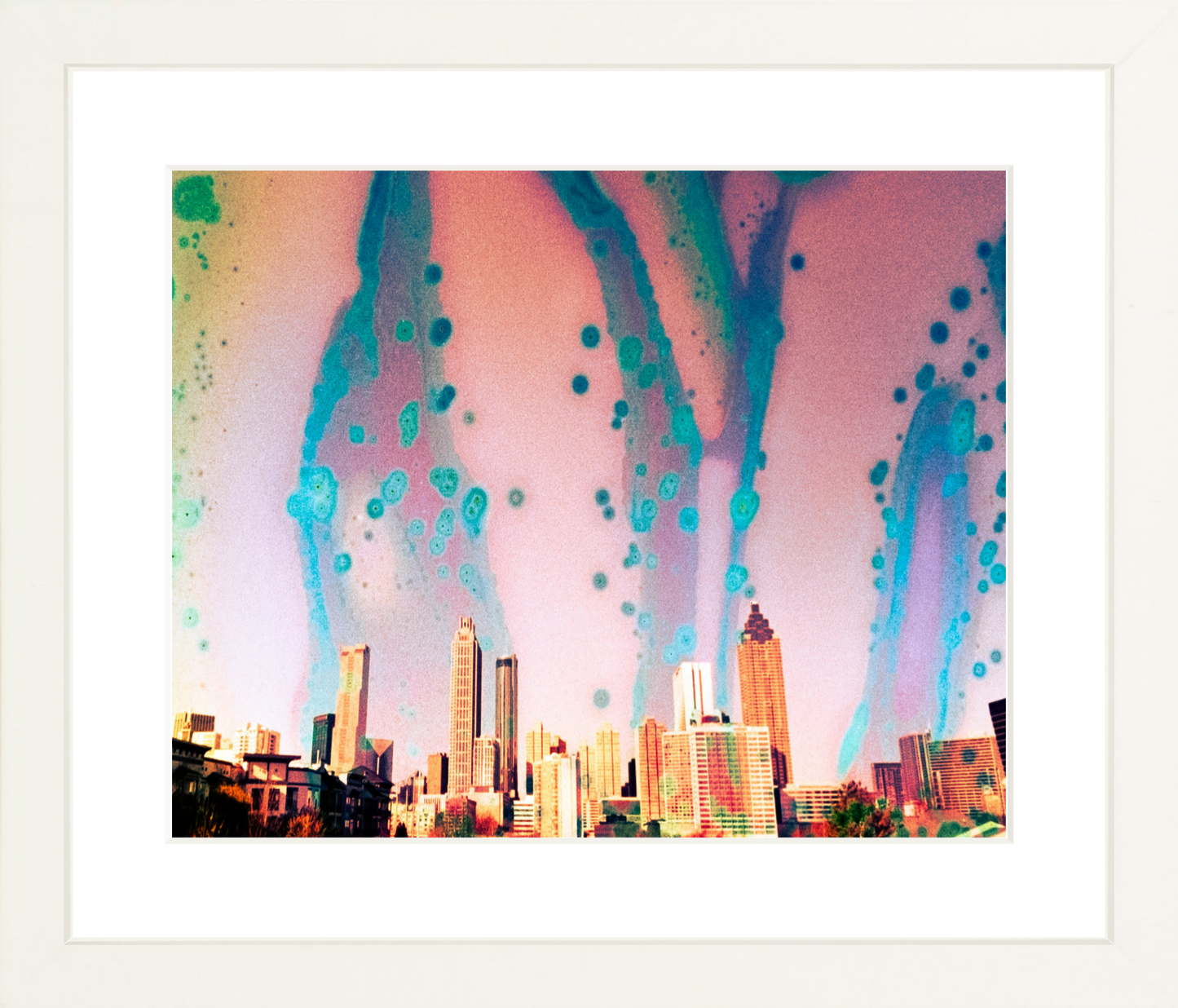 Pink & Blue Atlanta Skyline