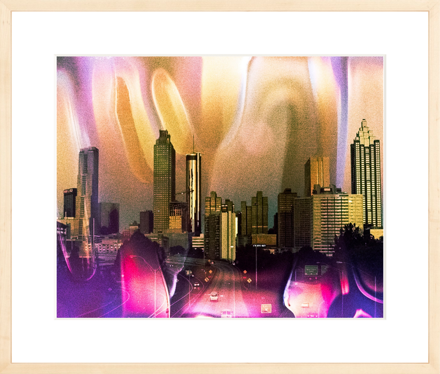 Purple & Pink Atlanta Skyline