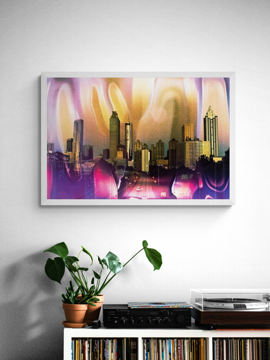 Purple & Pink Atlanta Skyline