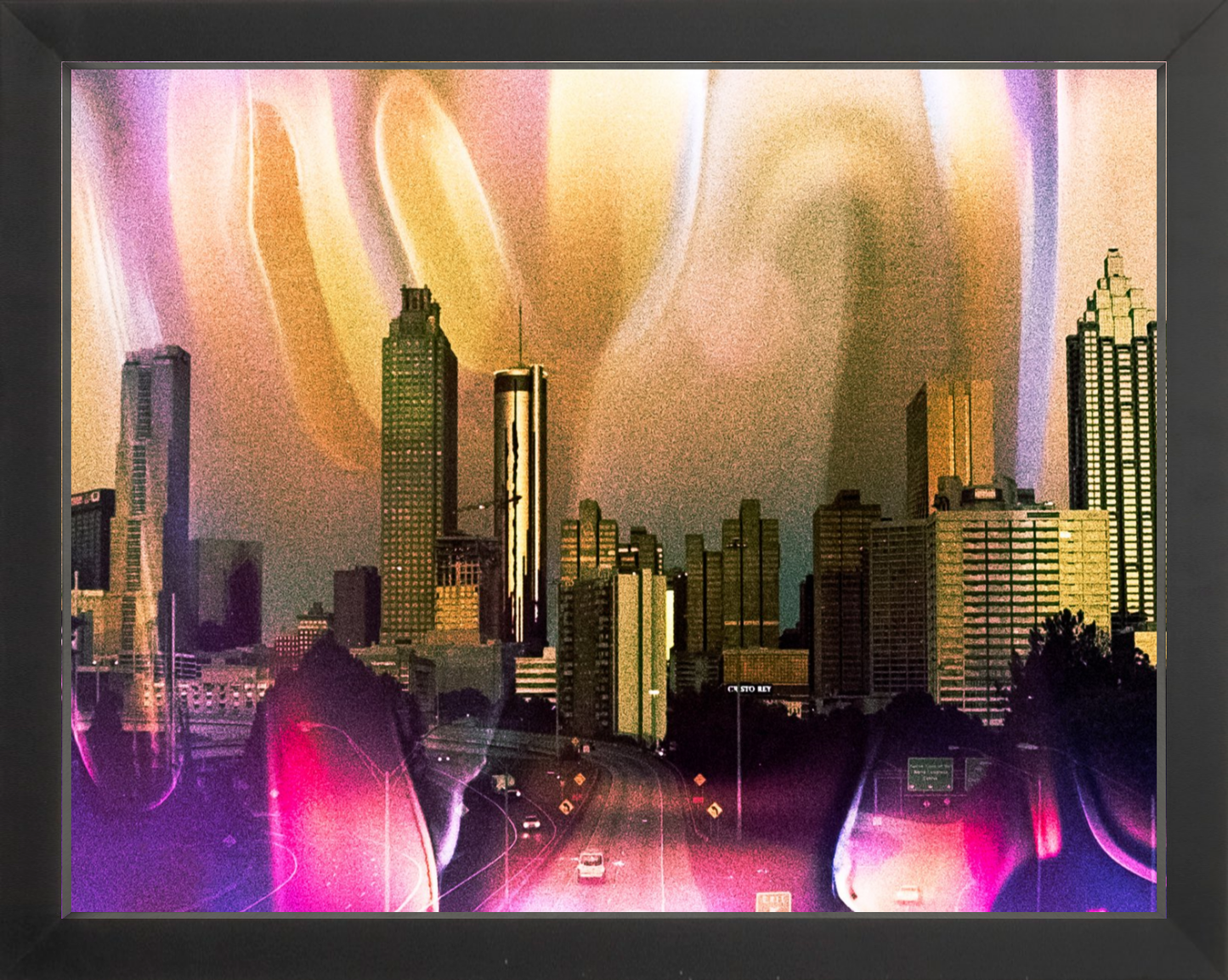 Purple & Pink Atlanta Skyline