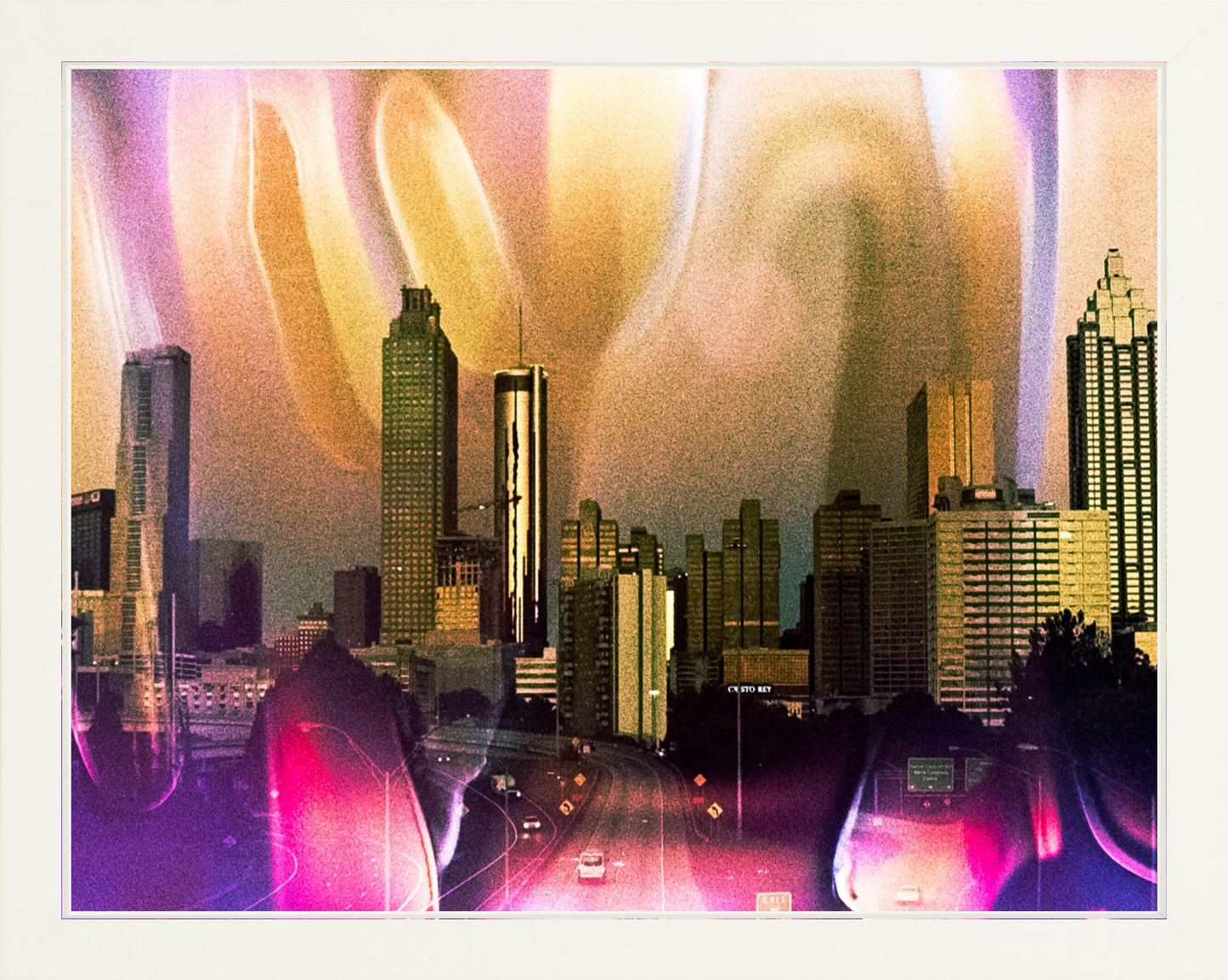 Purple & Pink Atlanta Skyline