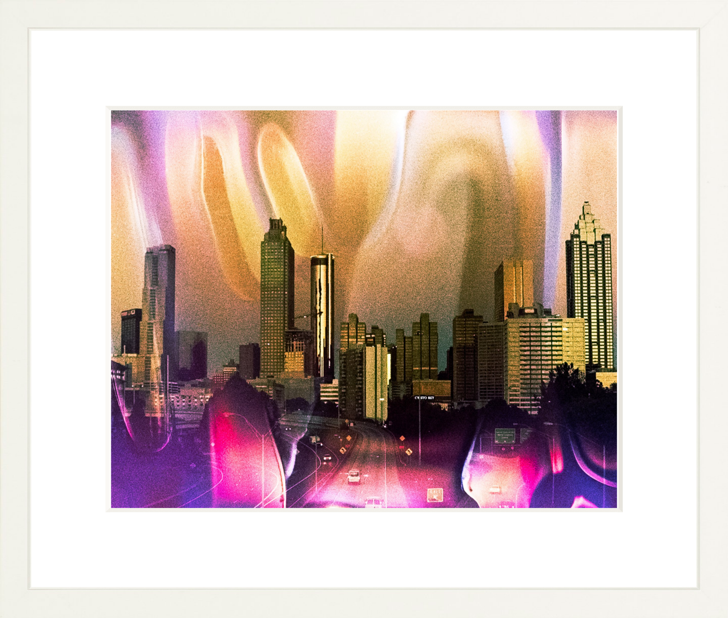 Purple & Pink Atlanta Skyline