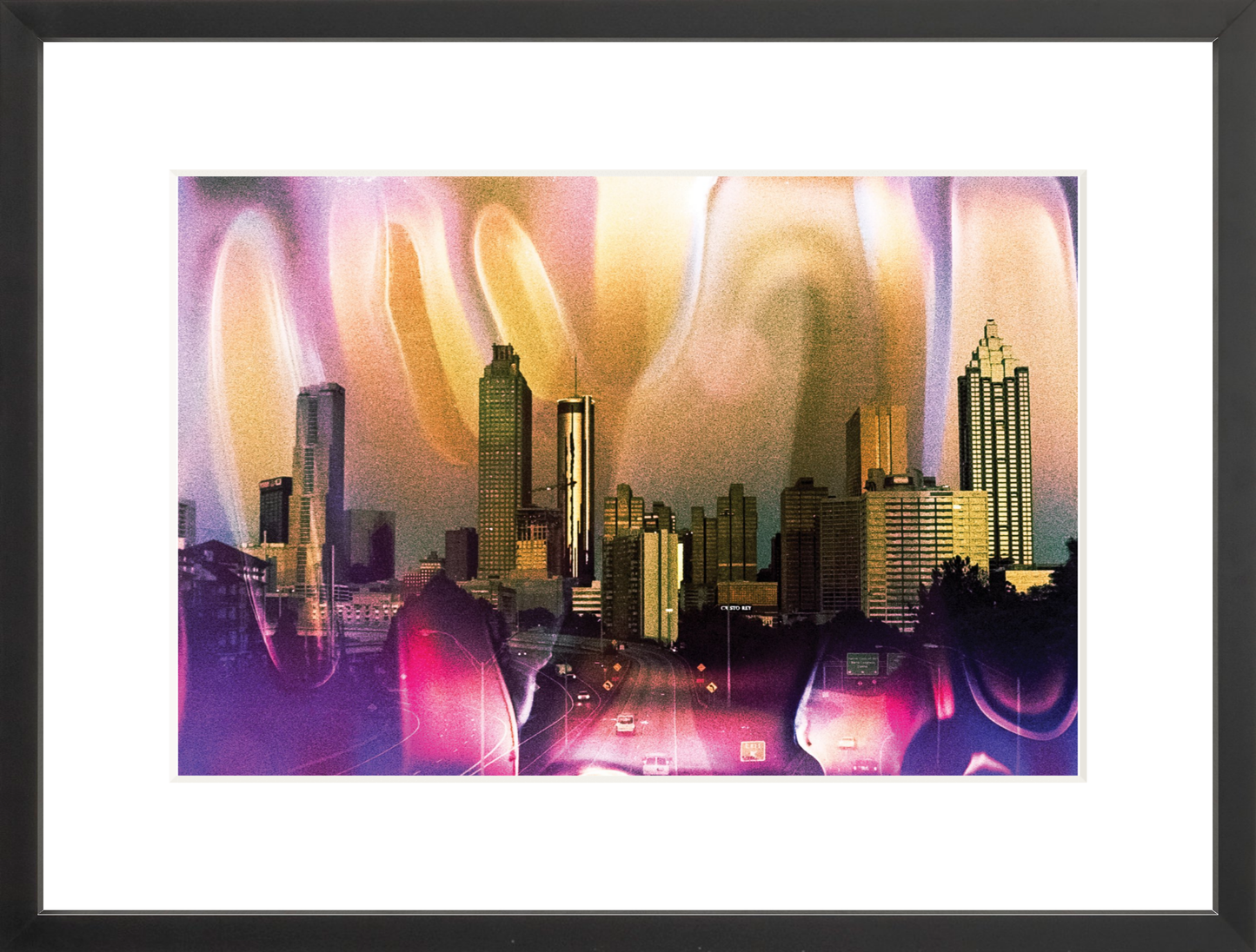 Purple & Pink Atlanta Skyline