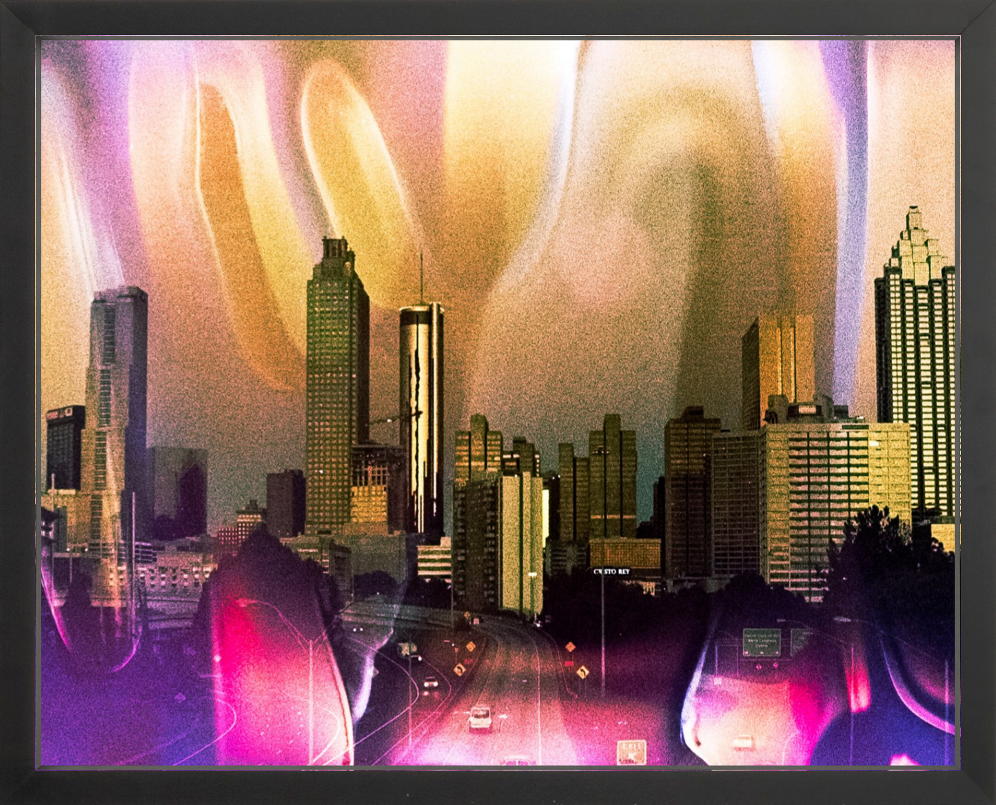 Purple & Pink Atlanta Skyline