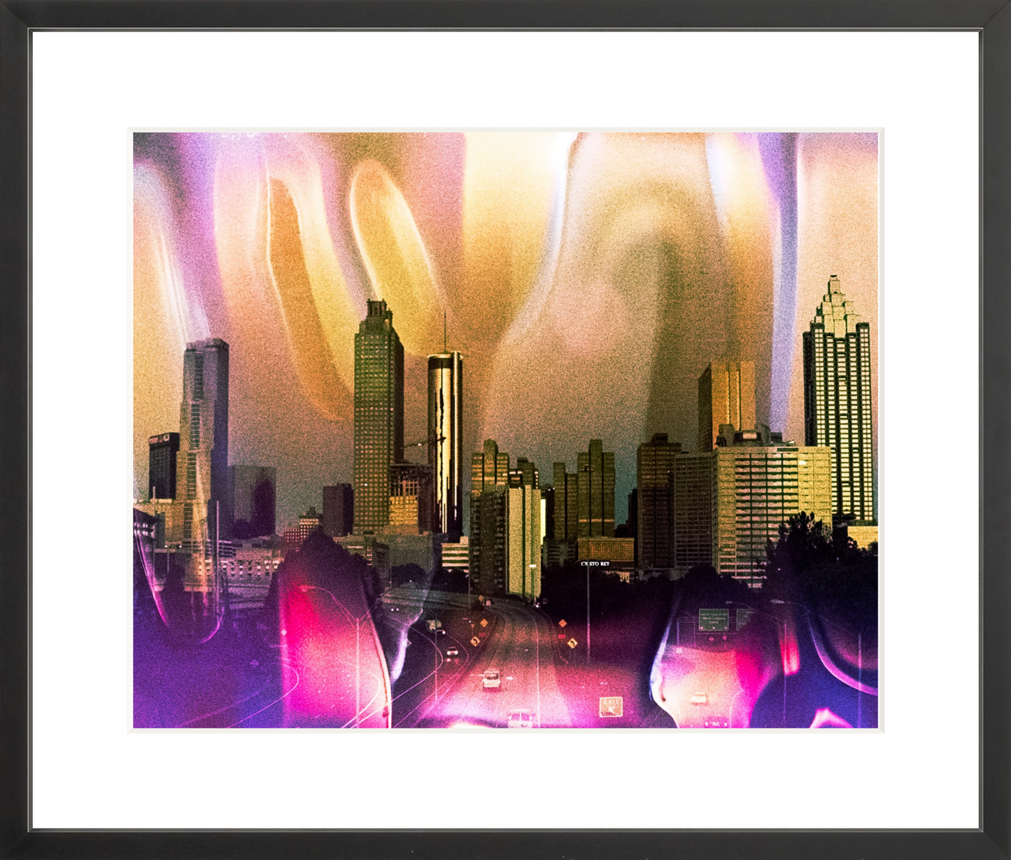 Purple & Pink Atlanta Skyline