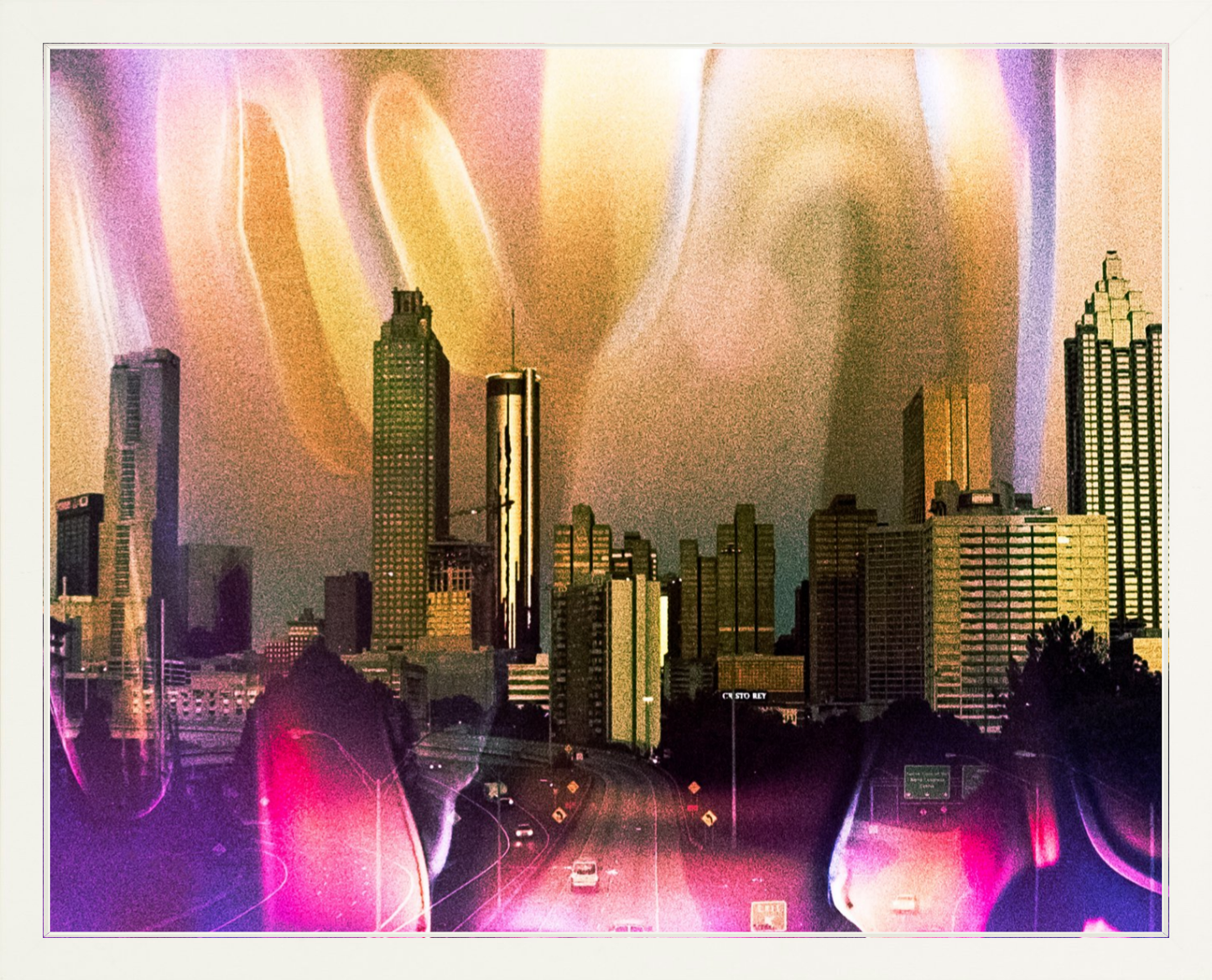 Purple & Pink Atlanta Skyline