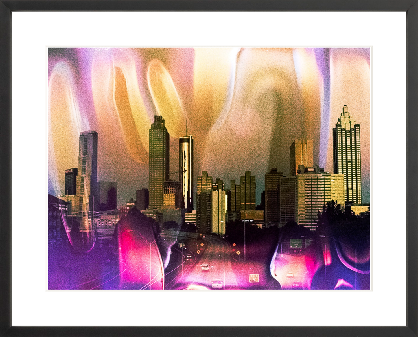 Purple & Pink Atlanta Skyline