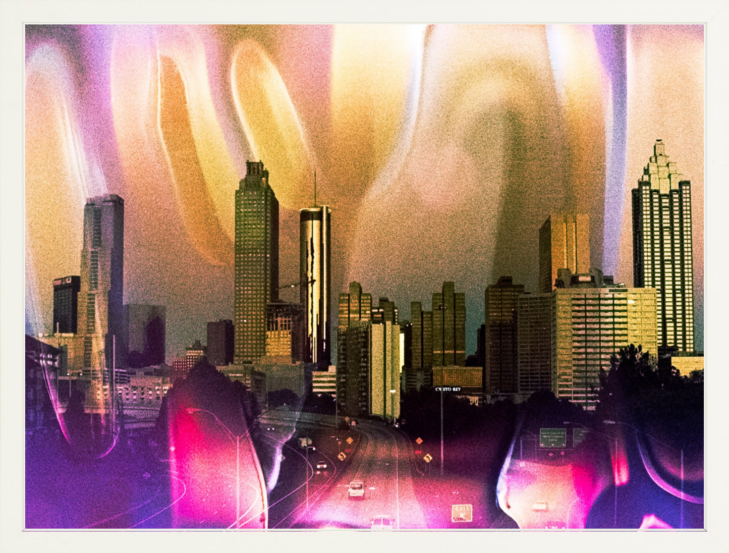 Purple & Pink Atlanta Skyline